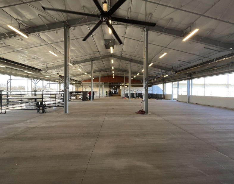 Internal view of Agriscience Learning Center barn areas