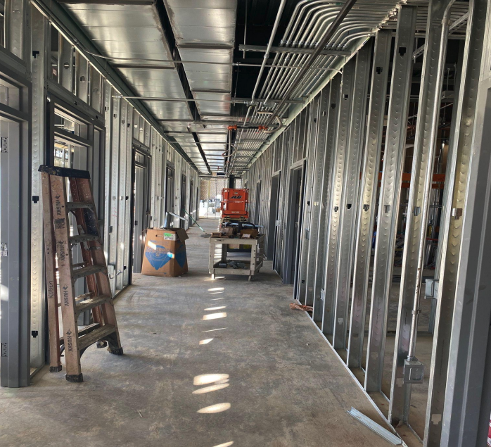 Internal view of KCAL under construction.