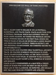 HOF Plaque for Paul J. Allen 