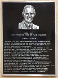 HOF Plaque for James P. Benson 