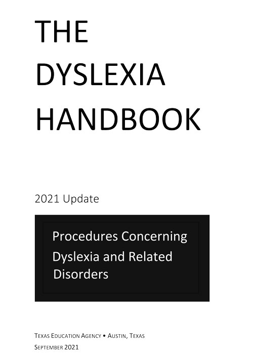 Screenshot of the Dyslexia Handbook 
