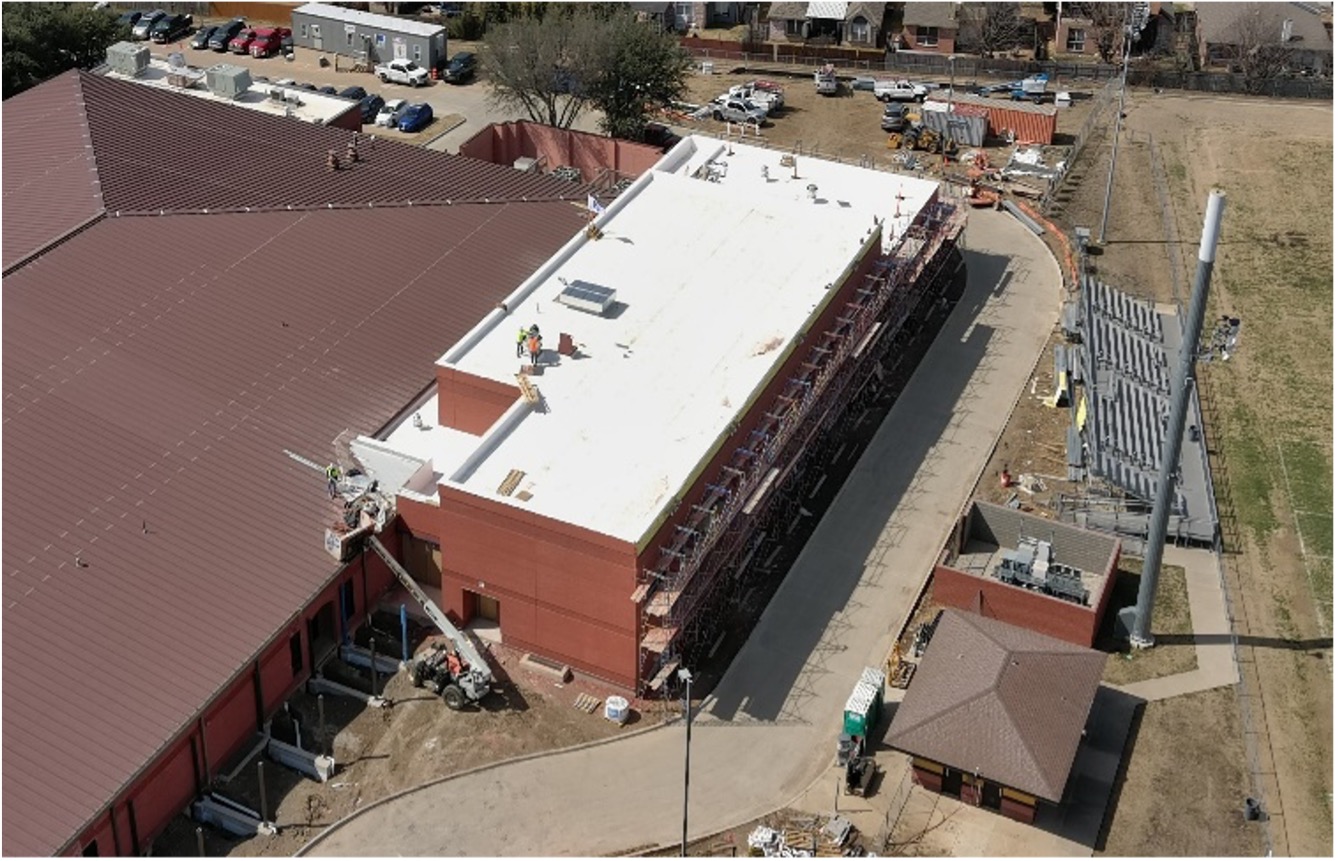 Aerial of FHMS addition progress in March 2022