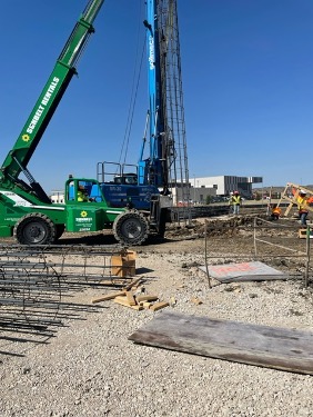 Drilling piers for FRHS indoor extracurricular facility