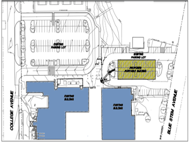 Site Plan showing location of KMS portable buildings