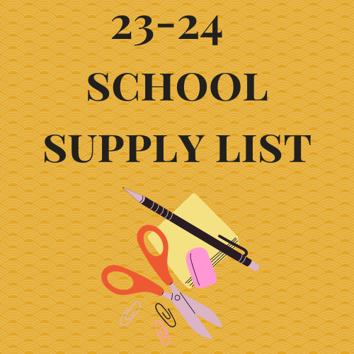  School Supply List