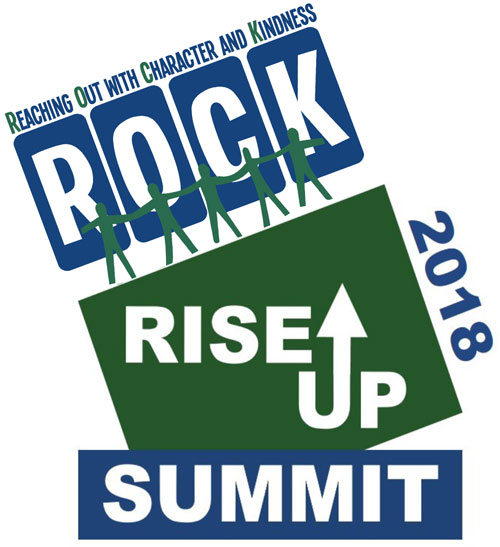 Logo: Reaching Out with Character and Kindness – ROCK – Rise Up Summit 2018 